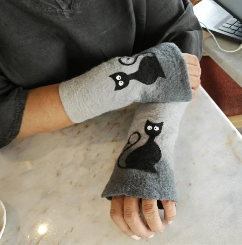 Wet Felting Wide Wrist Cuff Bracelete